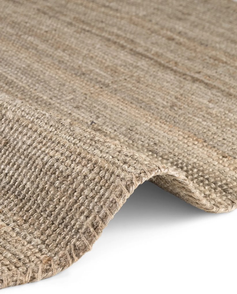 Dywan naturalny jutowy ręcznie tkany Boucle brązowo-szary 160 cm x 160 cm