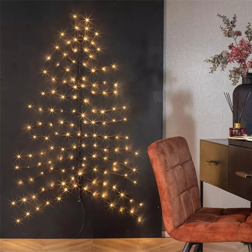 LED ścienna choinka ZIGGY, brązowa - różne rozmiary Wielkość: XS