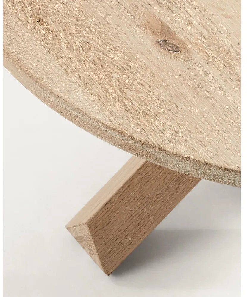 Okrągły stolik z litego drewna dębowego w naturalnym kolorze ø 65 cm Lotus – Kave Home