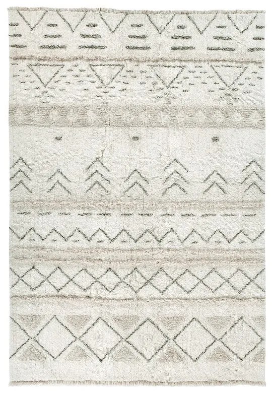 Kremowy wełniany dywan tkany ręcznie odpowiedni do prania 170x240 cm Lakota Day – Lorena Canals