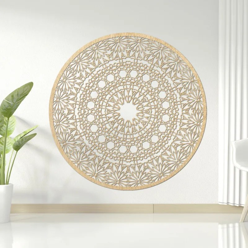 Drewniana mandala na ścianie | POIET