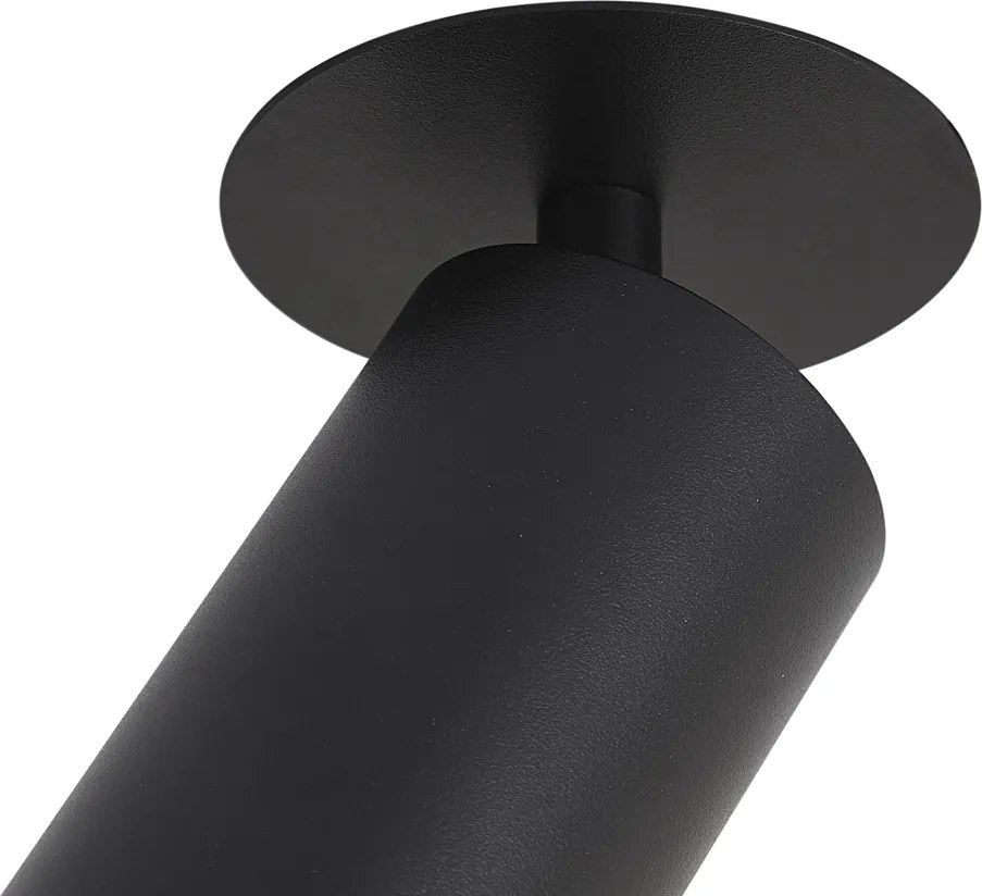 Nowoczesny reflektor wpuszczany czarny GU10 50 mm IP44 - Chels