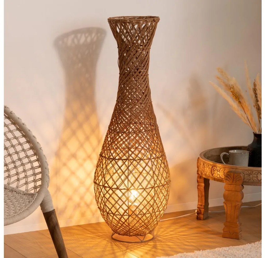 Atmosphera - Lampa podłogowa ELOISE 1xE27/40W/230V rattan