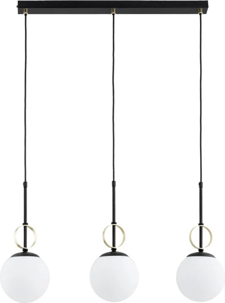 Żyrandol na lince DORENA 3xE14/10W/230V czarny/złoty