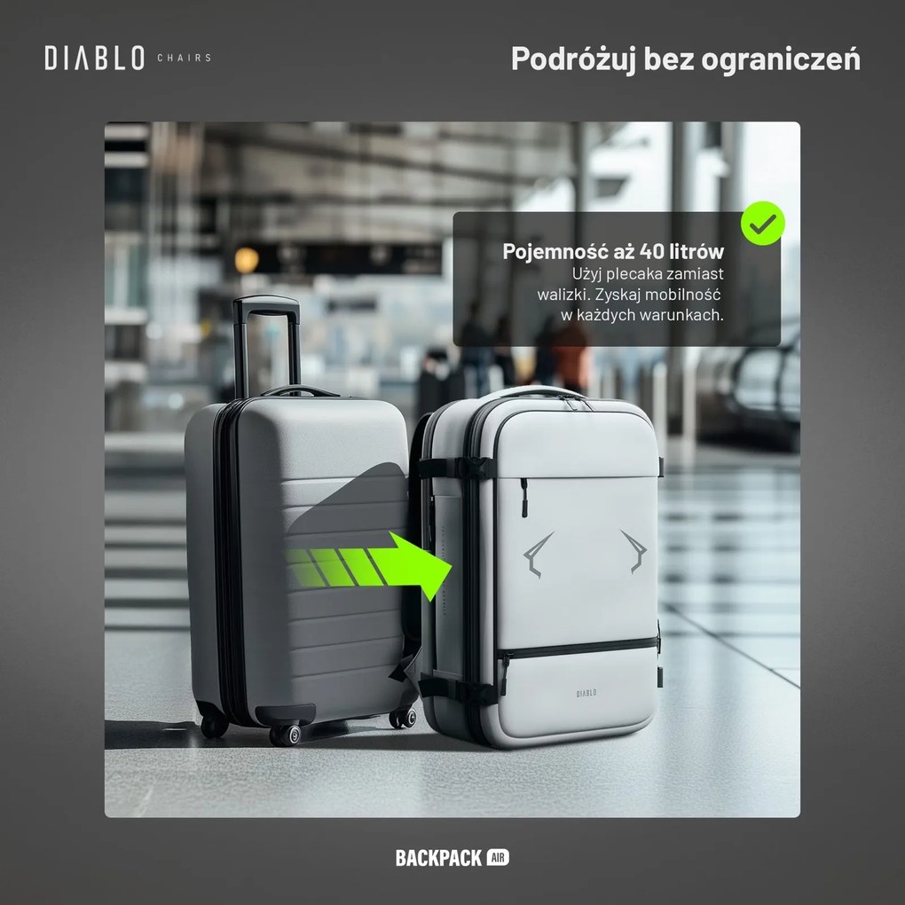 Plecak wielofunkcyjny próżniowy Diablo Backpack Air szary
