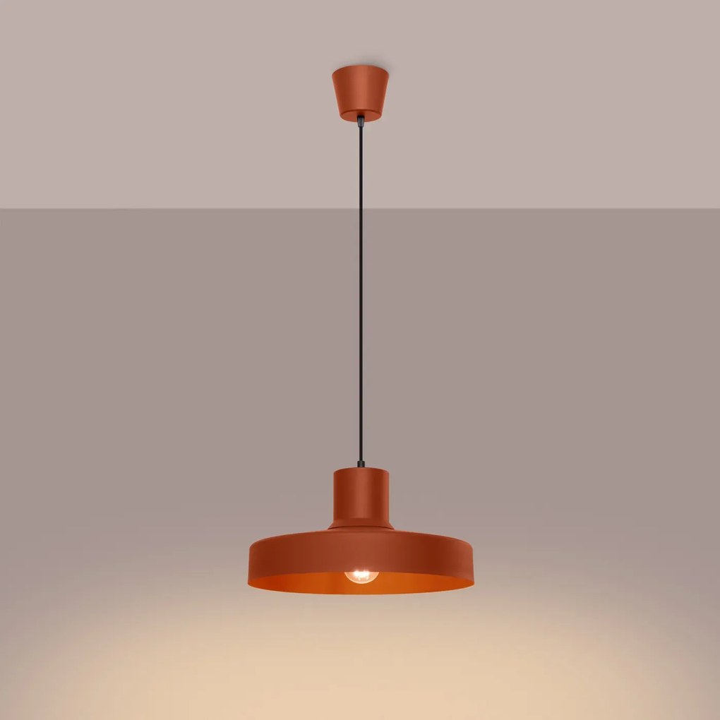 Lampa wisząca BILO ochra czerwona SOLLUX  LIGHTING