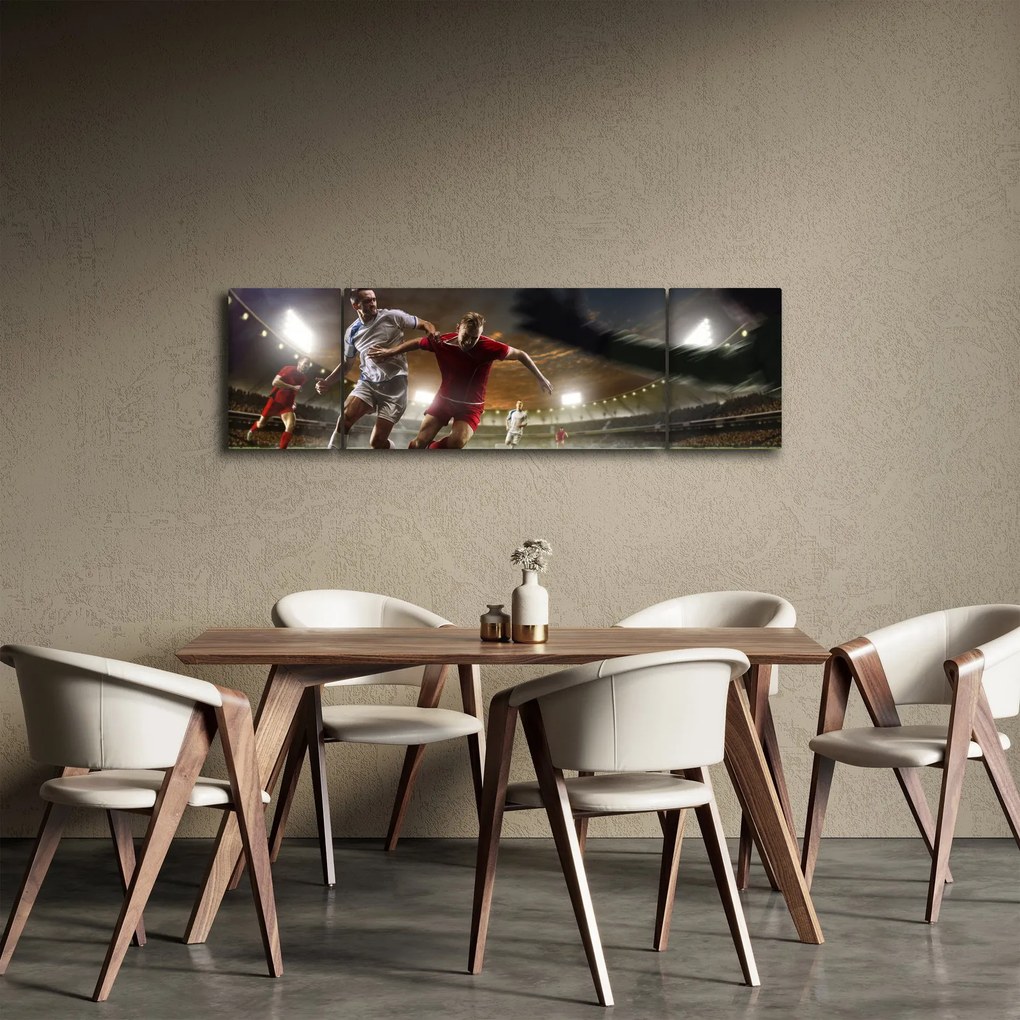 Obraz - Piłkarze w akcji (170x50 cm)