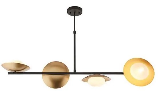 Endon 92036 - Lampa wisząca na lince RUFFLE 4xG9/3W/230V mosiądz/czarny