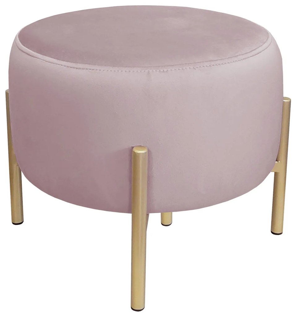 Pufa OLA LOFT ławka podnóżek metal złota MG55