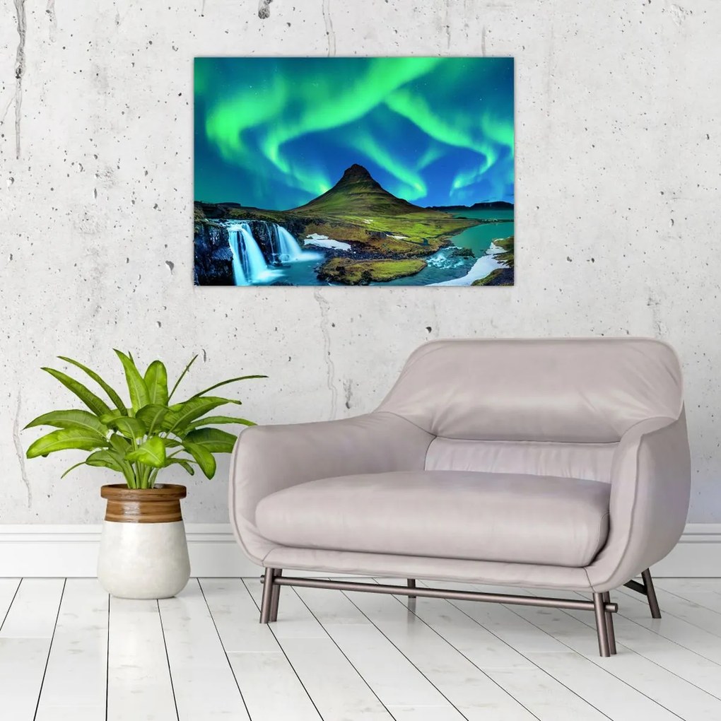 Obraz na szkle - Kirkjufell, Islandia (70x50 cm)
