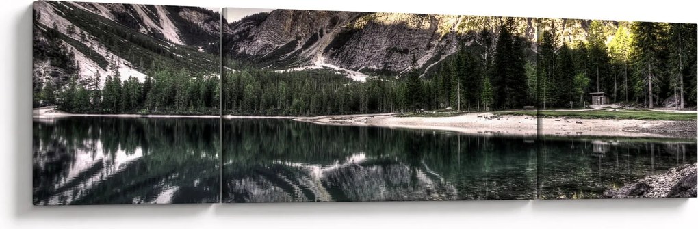 Obraz jeziora w górach (170x50 cm)