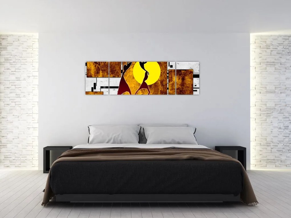 Obraz malarstwa z epoki starożytnej (170x50 cm)
