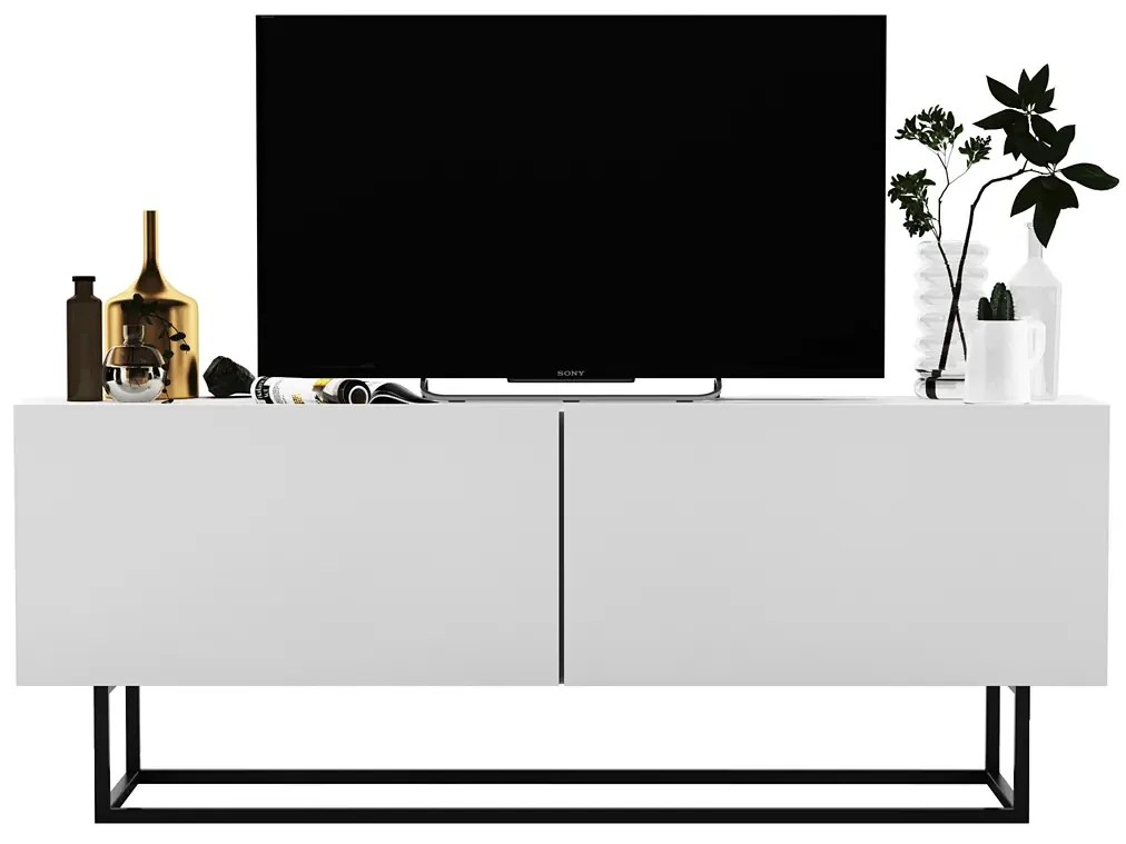 Szafka rtv na nóżkach biała A7-E37