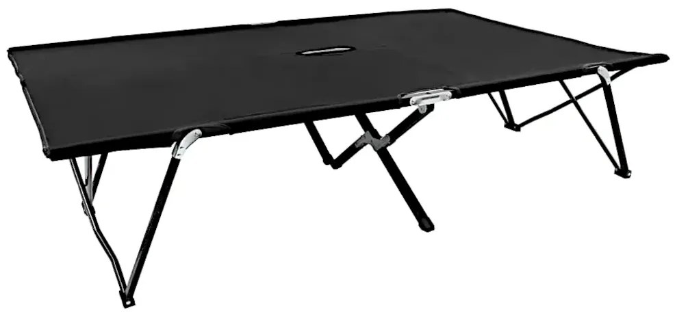 Czarny dwuosobowy leżak składany N8-R50