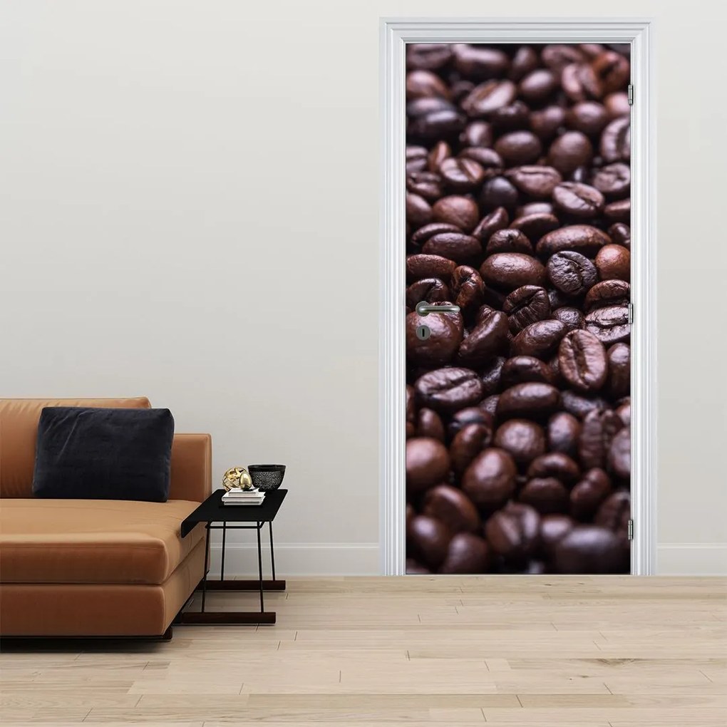 Fototapeta na drzwi - Ziarna kawy (95x205cm)