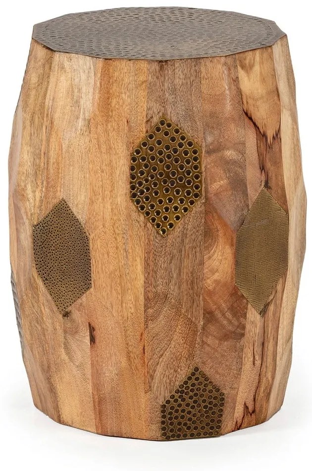 Okrągły stolik z litego drewna mango ø 29 cm Fabia – MOME