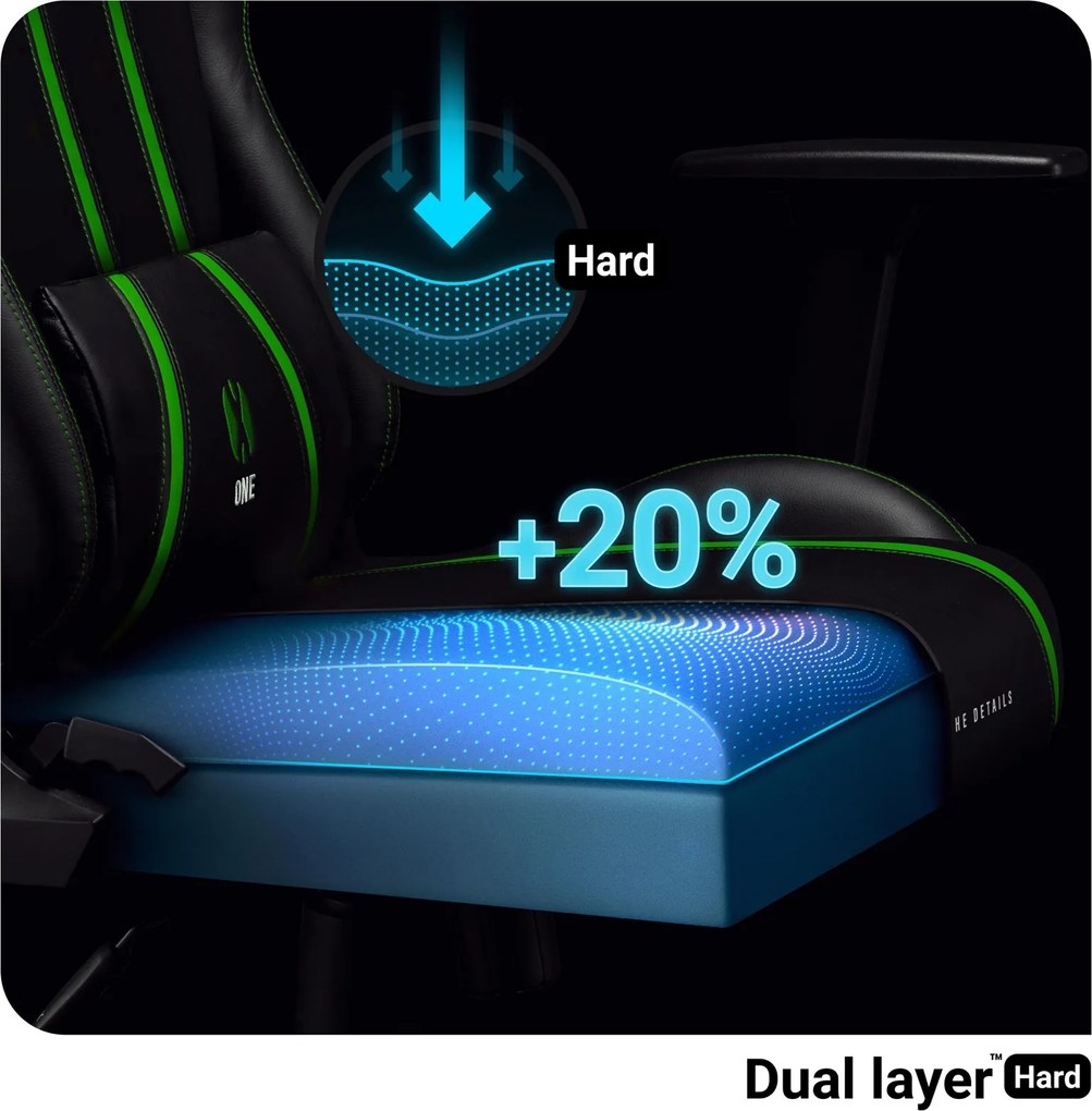 Fotel gamingowy Diablo X-One 2.0 Normal Size czarno-zielony