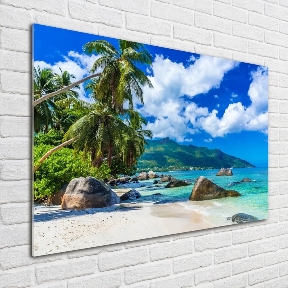 Foto obraz szkło hartowane Seszele plaża