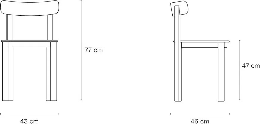 Krzesło w dekorze jesionu w naturalnym kolorze Nara – Teulat
