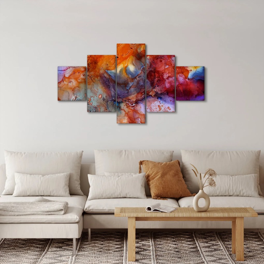 Obraz - Abstrakcyjna sztuka tuszu (125x70 cm)
