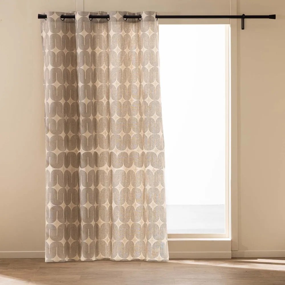 Czarno-beżowa zasłona 140x280 cm Ondine – douceur d'intérieur