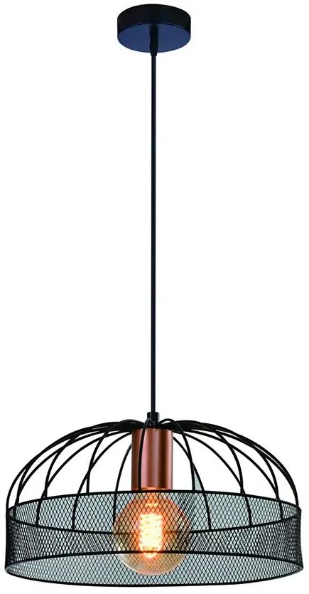 Czarna lampa wisząca w stylu industrialnym - F5-P06