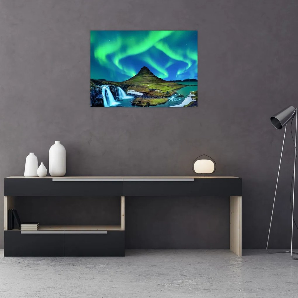 Obraz na szkle - Kirkjufell, Islandia (70x50 cm)