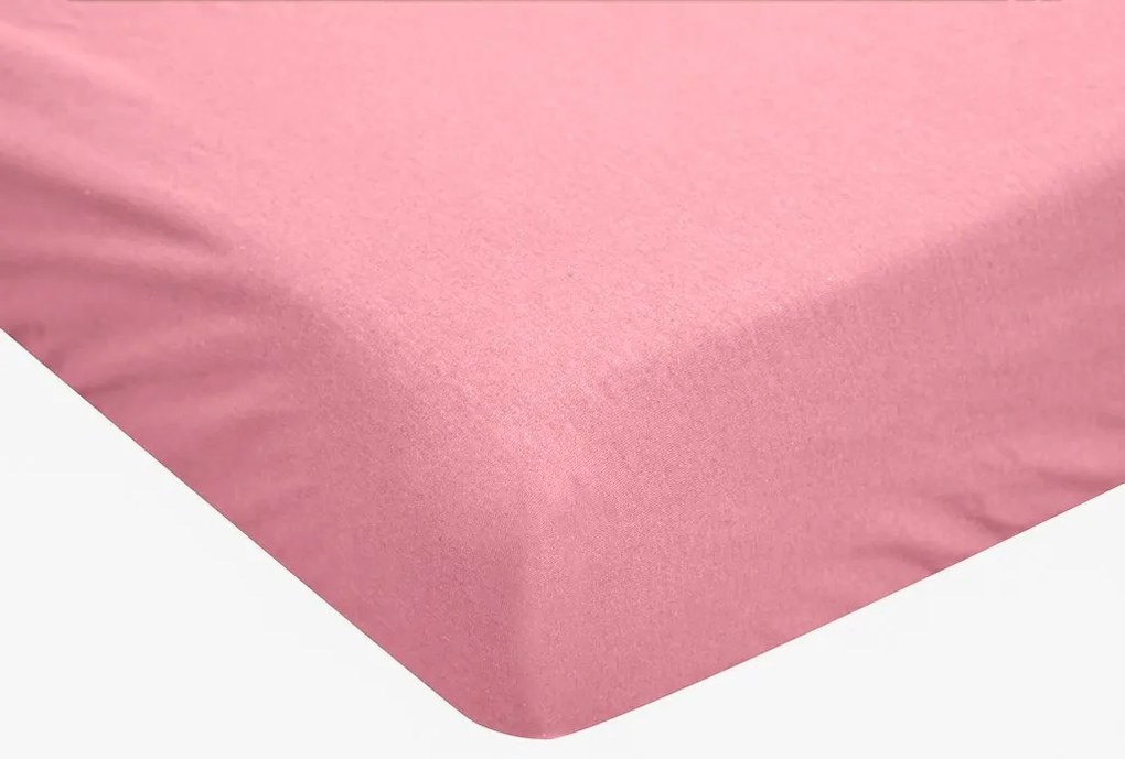 PrzytulneMieszkanie.pl Nieprzemakalne prześcieradło do dziecięcego łóżeczka JERSEY 60x120 cm różowe