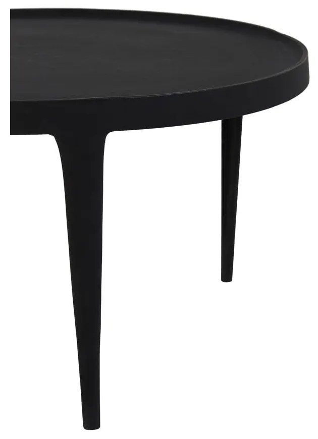 Czarne okrągłe stoliki zestaw 2 szt. ø 75 cm Tobias – Light &amp; Living