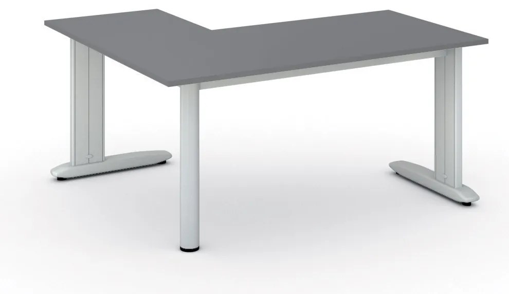 Narożne biurko PRIMO FLEXIBLE, 160x140 cm, grafit