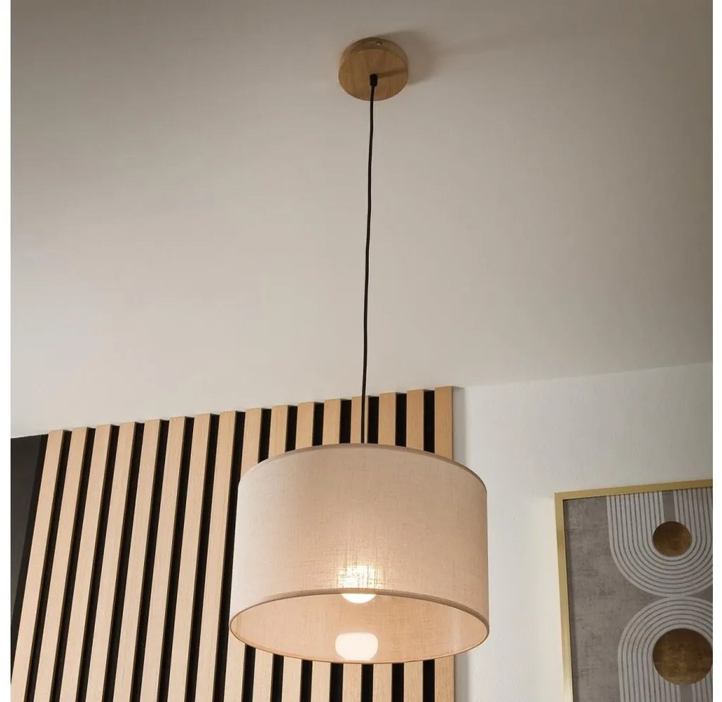 Lampa wisząca ANTONIO na linku 1xE27/60W/230V dąb