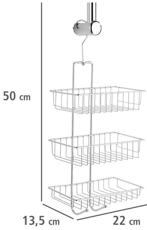 Półka łazienkowa pod prysznic NIVALA, 3 poziomy, WENKO