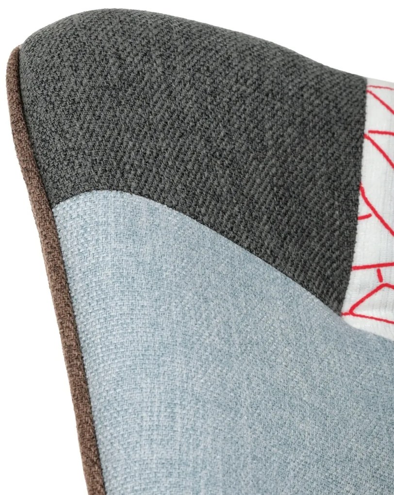 Fotel bujany PW2, patchwork