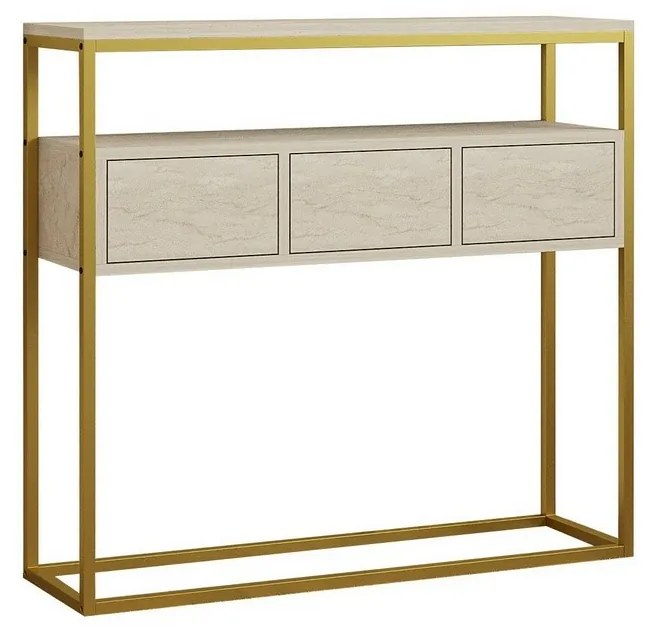 Stolik do odkładania Guarda Travertine and Gold