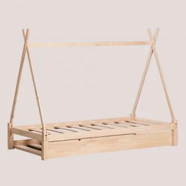 Łóżko Na Materac 90 Cm Z Drewna Sosnowego Joan Kids Łóżko Dziecięce Typu Trundle & 90 X 190 Cm - Sklum