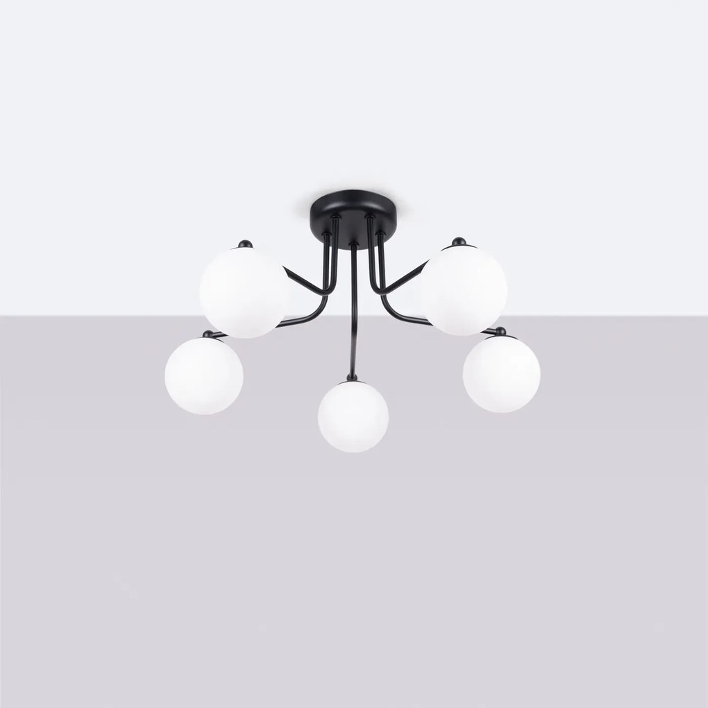 Żyrandol ASTRAL 5 czarny SOLLUX LIGHTING