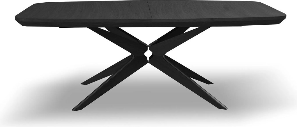Stół rozkładany SOLIDO Czarny do Salonu Jadalni 200-300 x 110 x 76 cm, Prostokątny