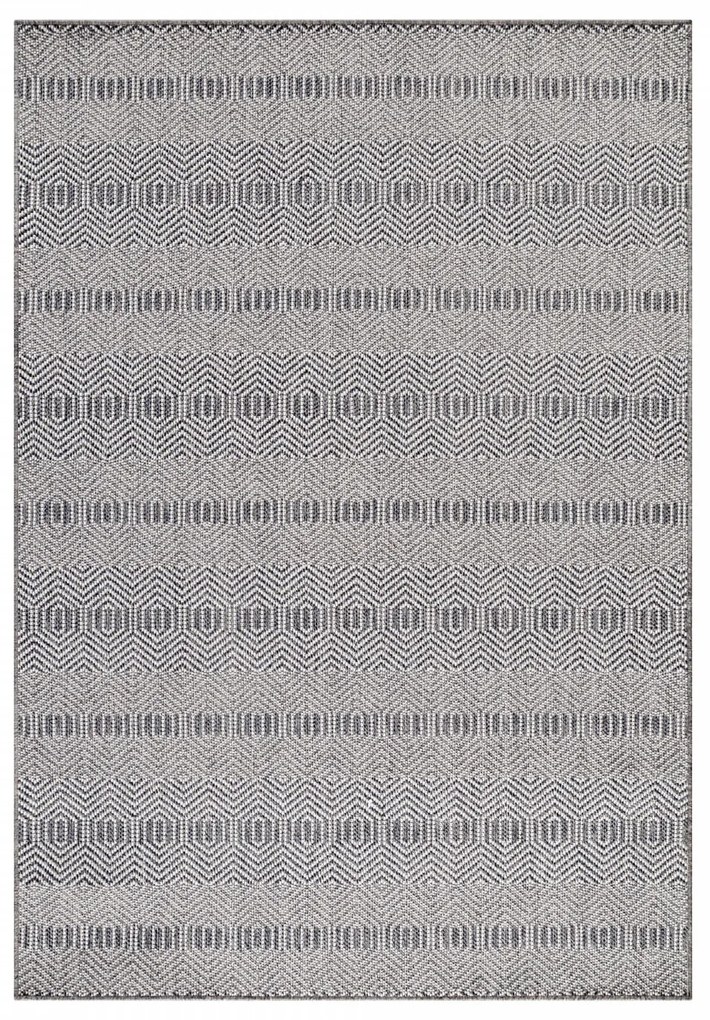 Dywan płaskotkany Aruba geometria szary 80 cm x 250 cm