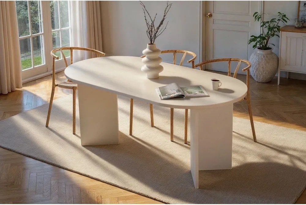 Stół z półmatowym wykończeniem 89,5x180 cm Sablin – Kalune Design