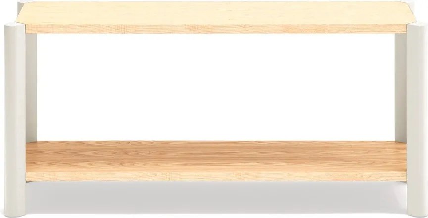 Kremowy/w jasnym naturalnym kolorze regał w dekorze dębu 126x59x43 cm Bona – Teulat