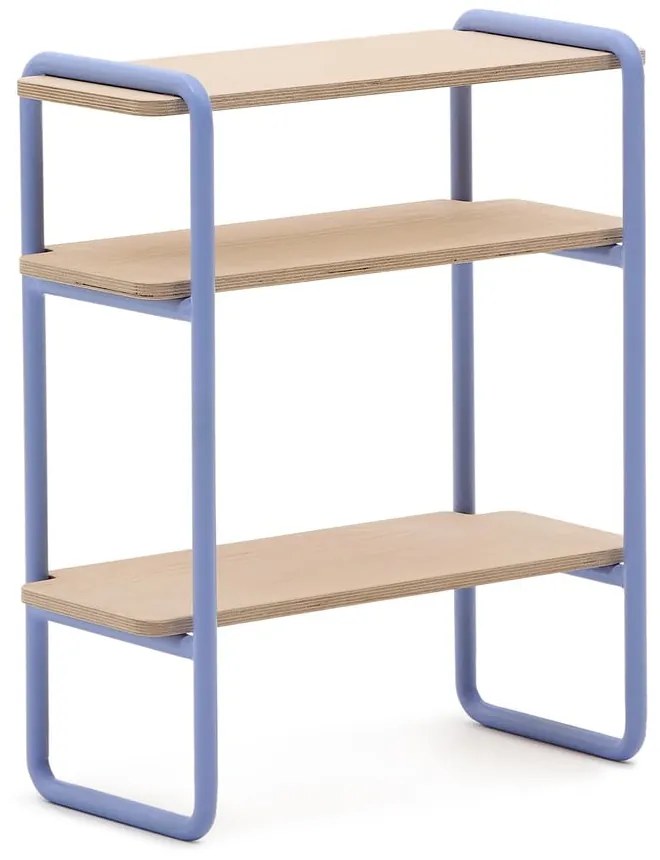 Jasnoniebiesko-naturalny wiszący regał dziecięcy w dekorze jesionu 60x70x28 cm Tinn – Kave Home