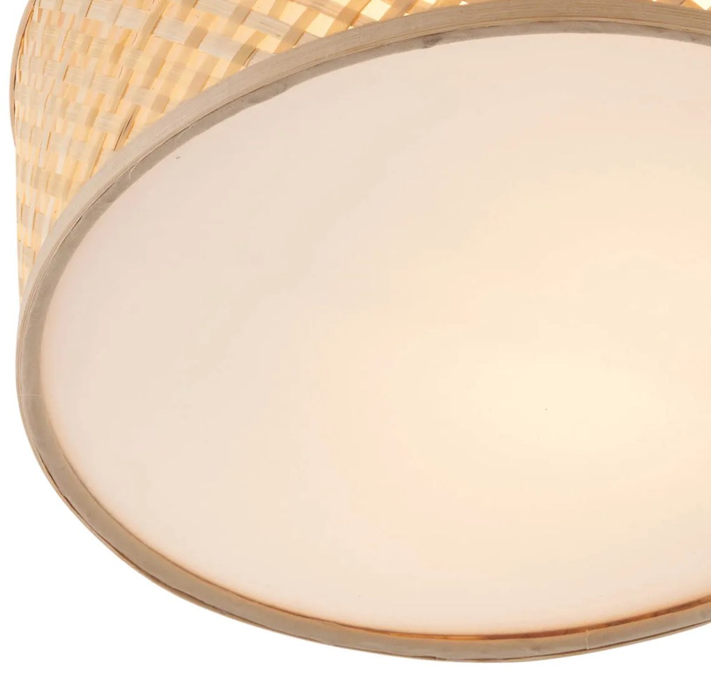 Orientalna bambusowa lampa sufitowa naturalna 30cm - TremmoKolonialny Oswietlenie wewnetrzne