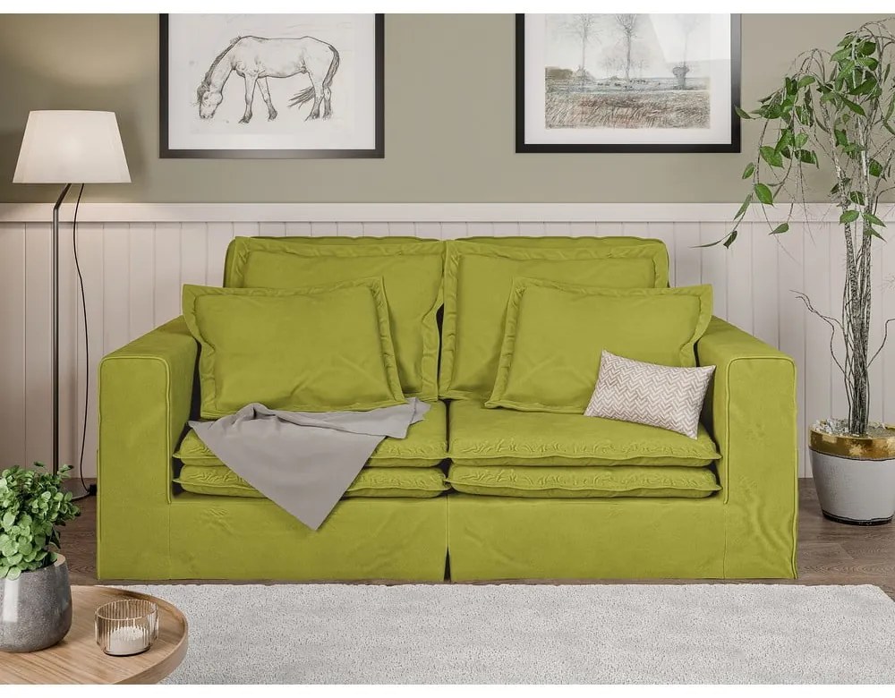 Jasnozielona sofa 196 cm Nora – Ropez