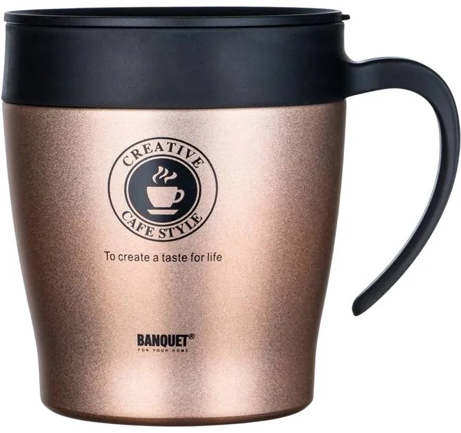 Banquet Podróżny kubek termiczny TAZZA 330 ml, brązowy
