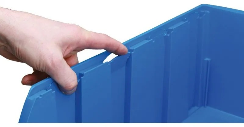 Plastikowy pojemniki COMPACT, 210 x 350 x 150 mm, 10 szt., niebieski