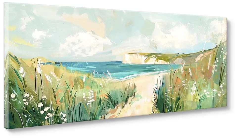 Obraz 60x150 cm Gouache Sea – Styler