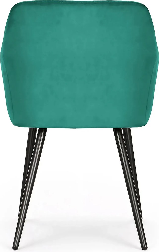 Zestaw 2 kubełkowych zielonych krzeseł welurowych M2-F84