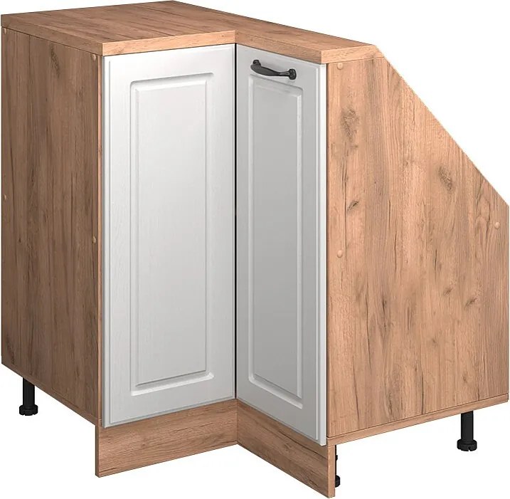 Narożna szafka kuchenna na dach skośny biały domek wiejski 75.6x75.6x81.6 r-line