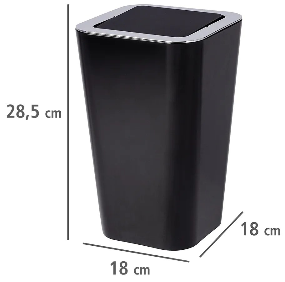 Kosz na śmieci CANDY BLACK - 6 l, WENKO