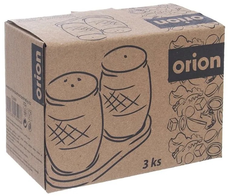 Orion Solniczka i pieprzniczka z tacką WHITELINE z tacką